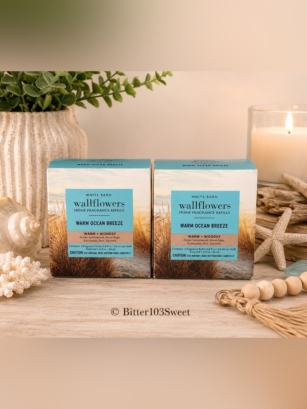Bath and Body Works Warm Ocean Breeze Wallflower Fragrance Refills Duo